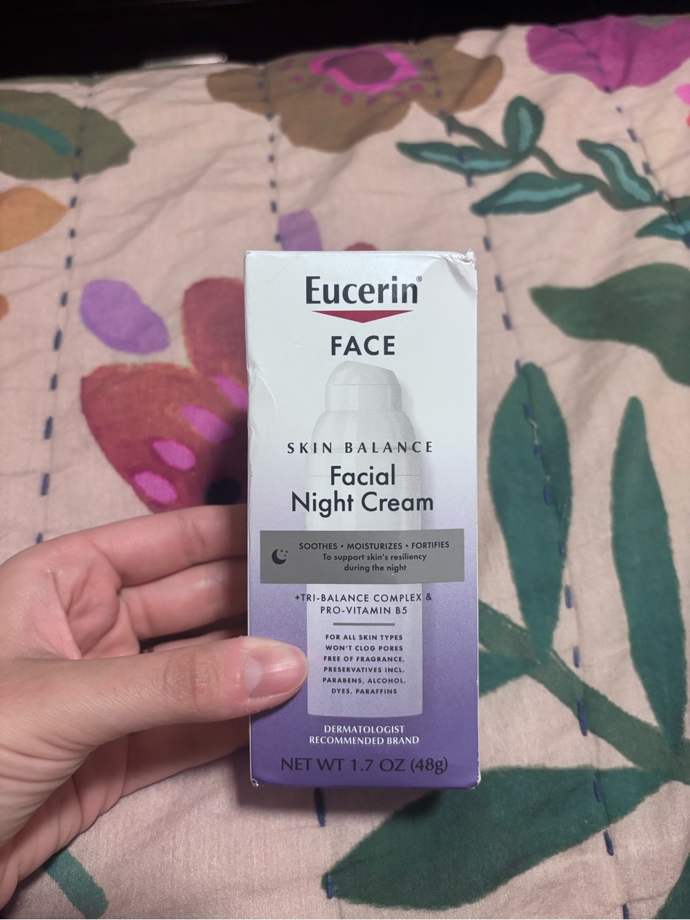 Eucerin Face Skin Balance Facial Night Cream - Purple